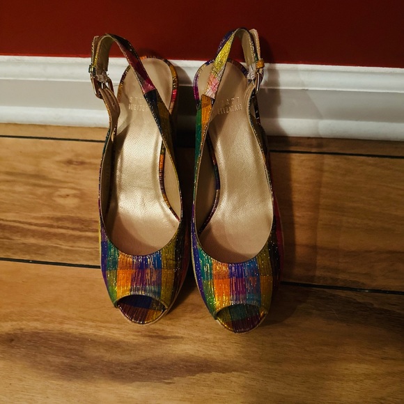 Stuart Weitzman multi colored wedge. New without tags.  Never worn. - Picture 5 of 6
